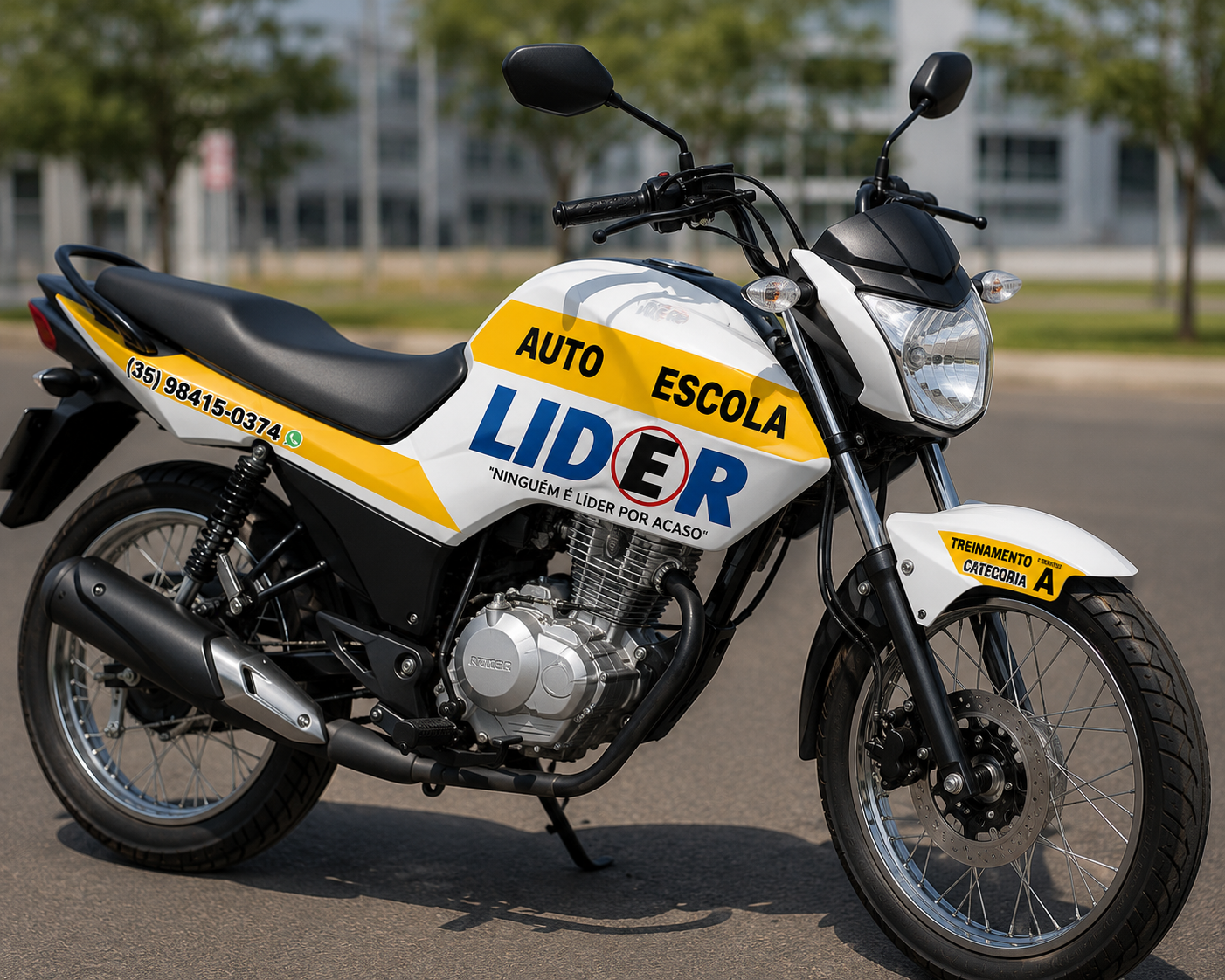 Moto de treinamento da Auto Escola Líder